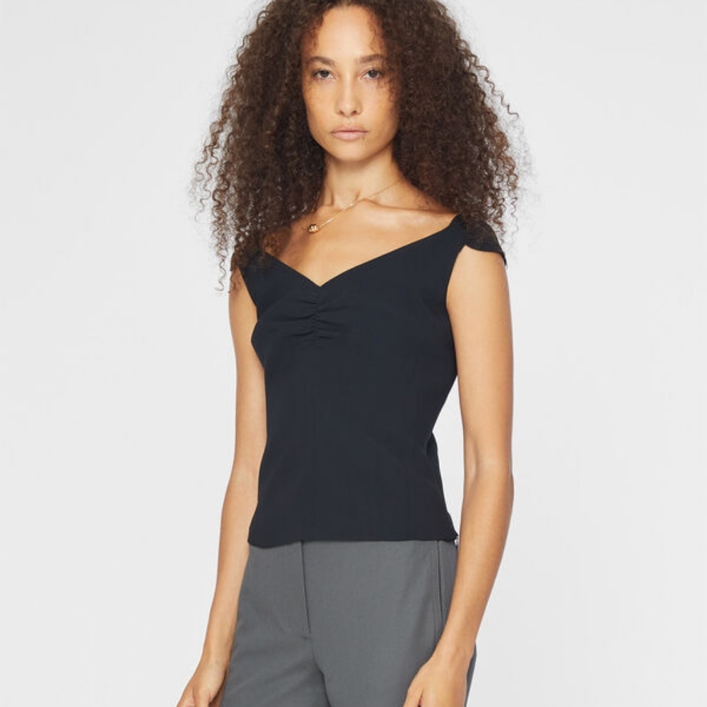 Club Monaco Open Neck Fitted Top Size 4